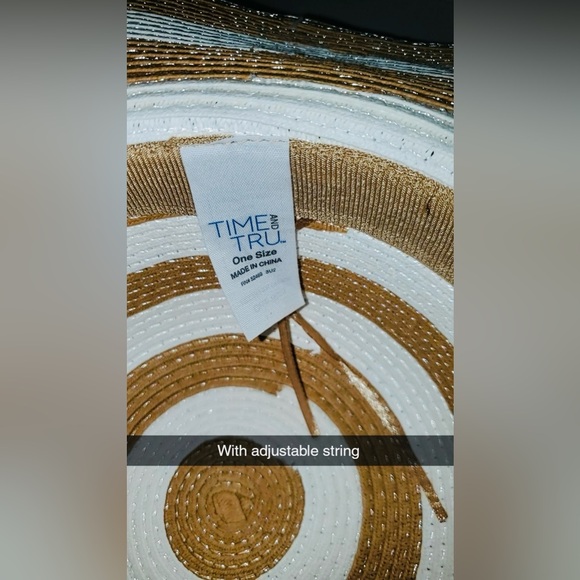 Stripe Women’s Floppy Hat | Time & Tru | NWT - Picture 8 of 9